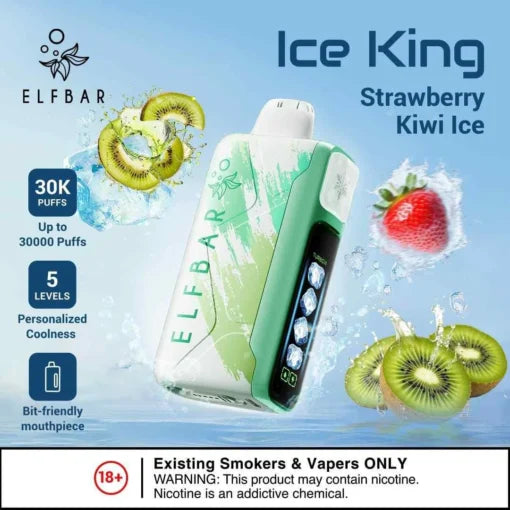 Elf Bar Ice King – Strawberry Kiwi Ice – 30K 30000 Puffs