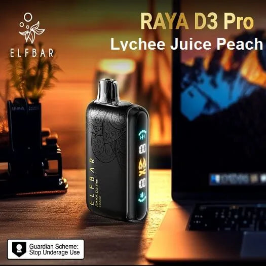 Elf Bar Raya D3 Pro 30K – Lychee Juicy Peach 30000 Puffs
